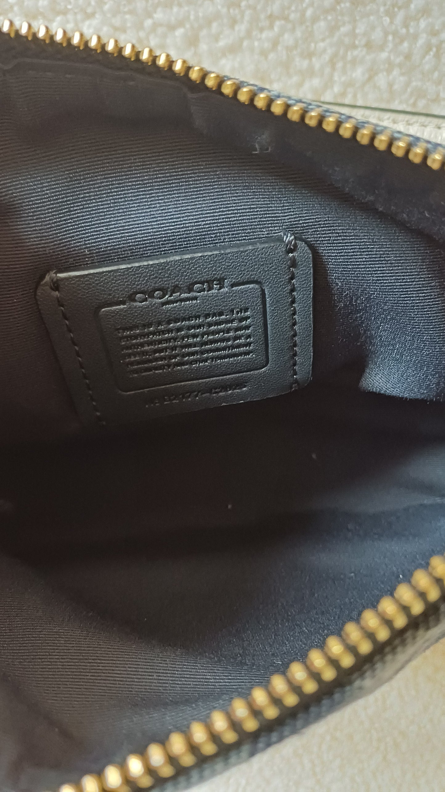 Coach Dempsy Shoulder bag Signature Jacquard Denim Blue